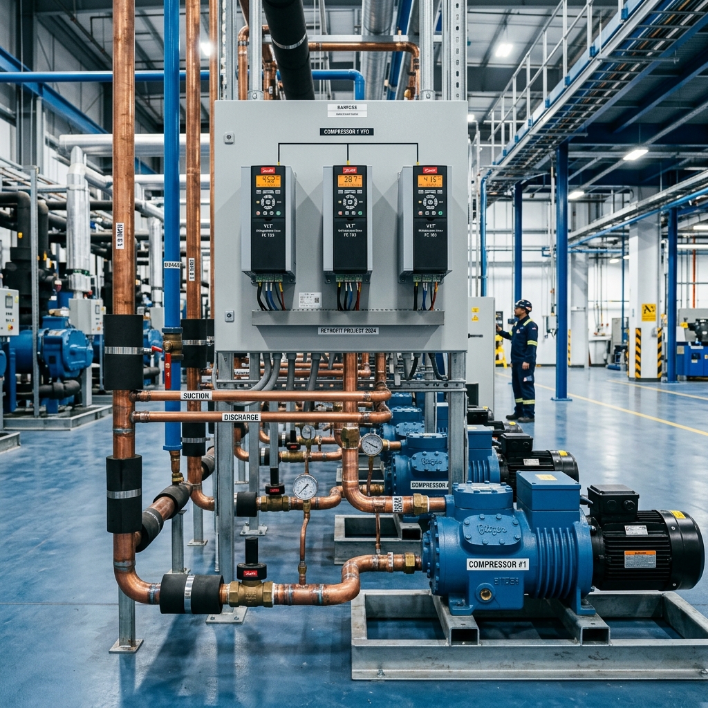 Retrofit sistema de refrigeración con variadores